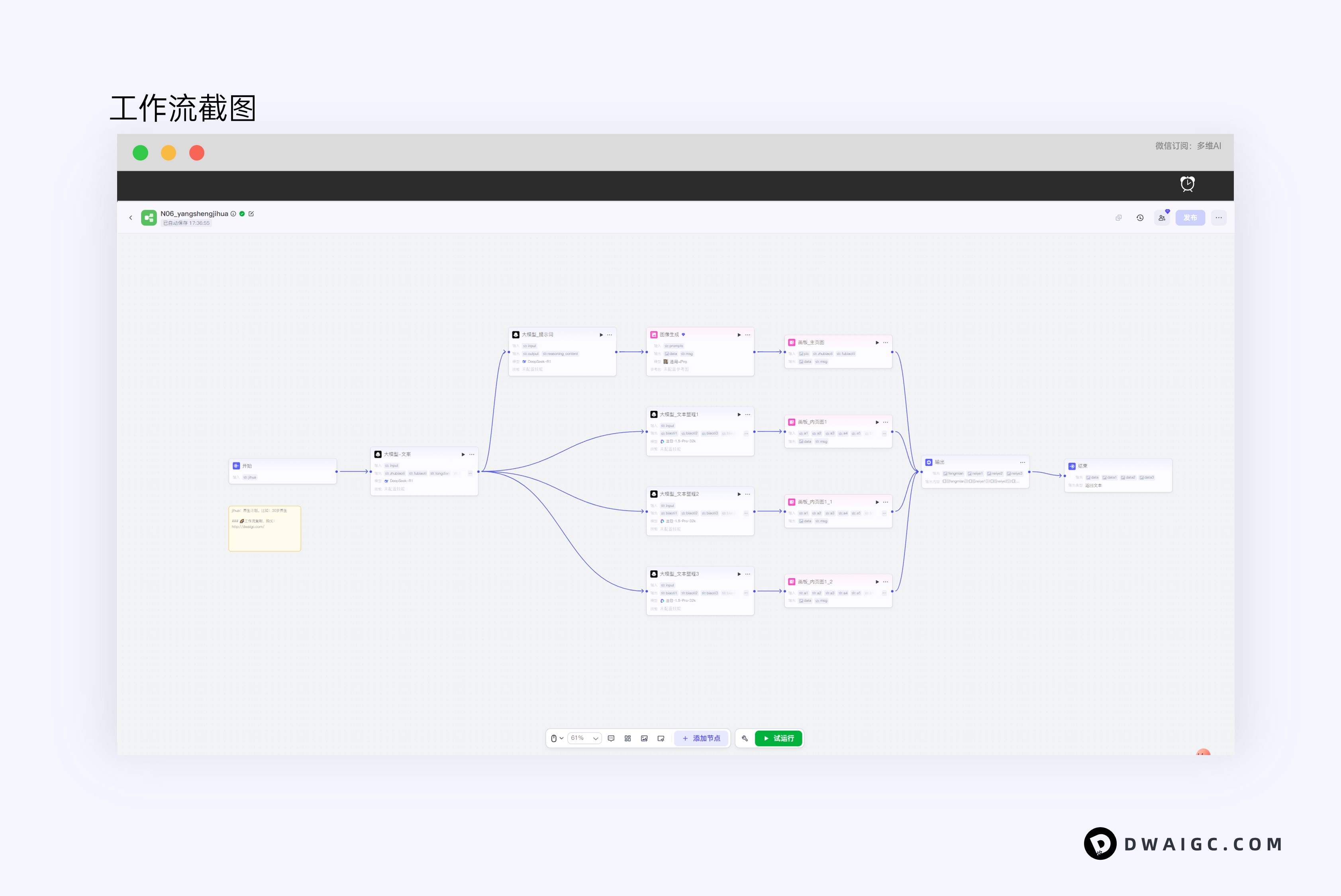 一键养生小红书图文coze图文工作流