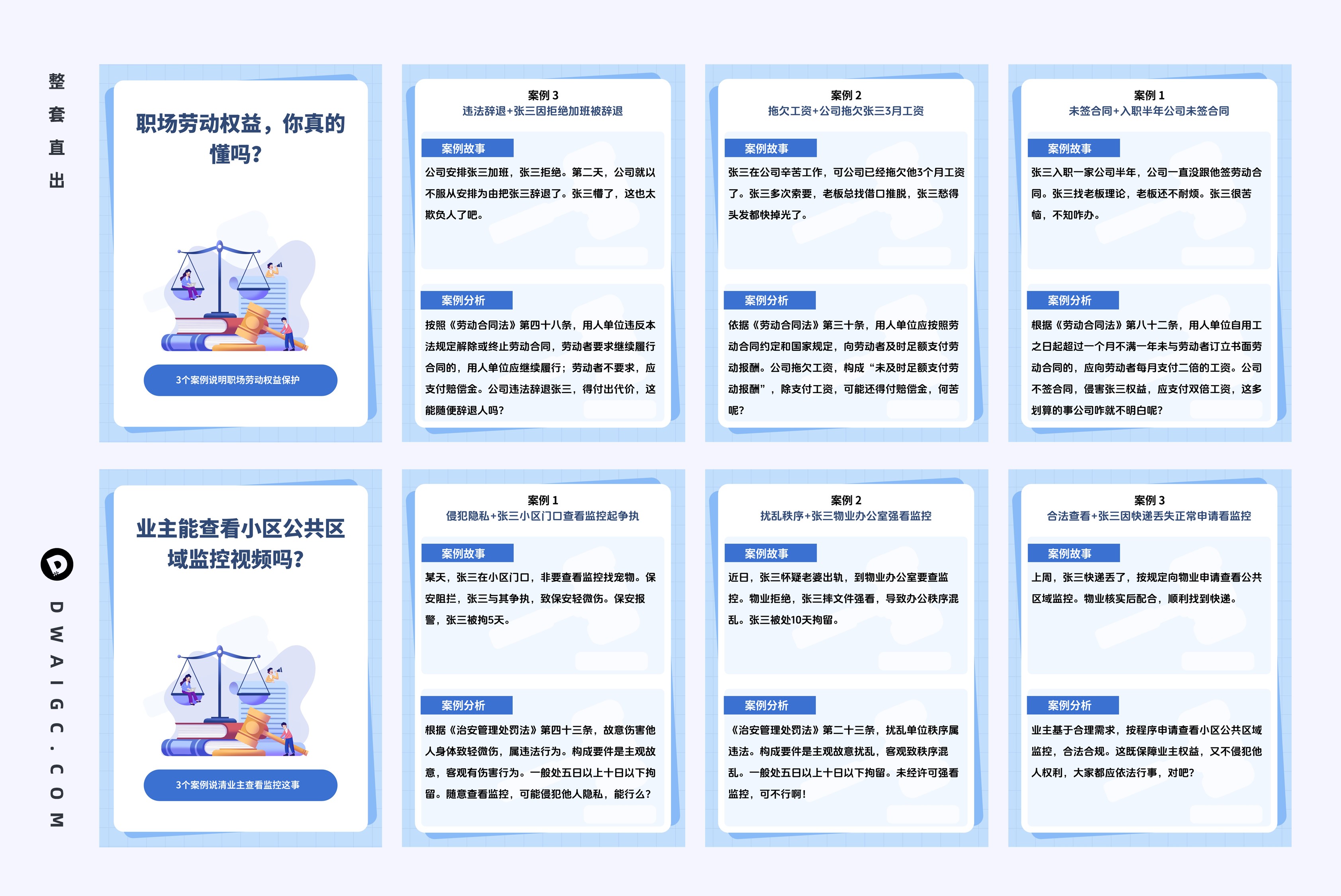 一键张三法律科普图文coze图文工作流